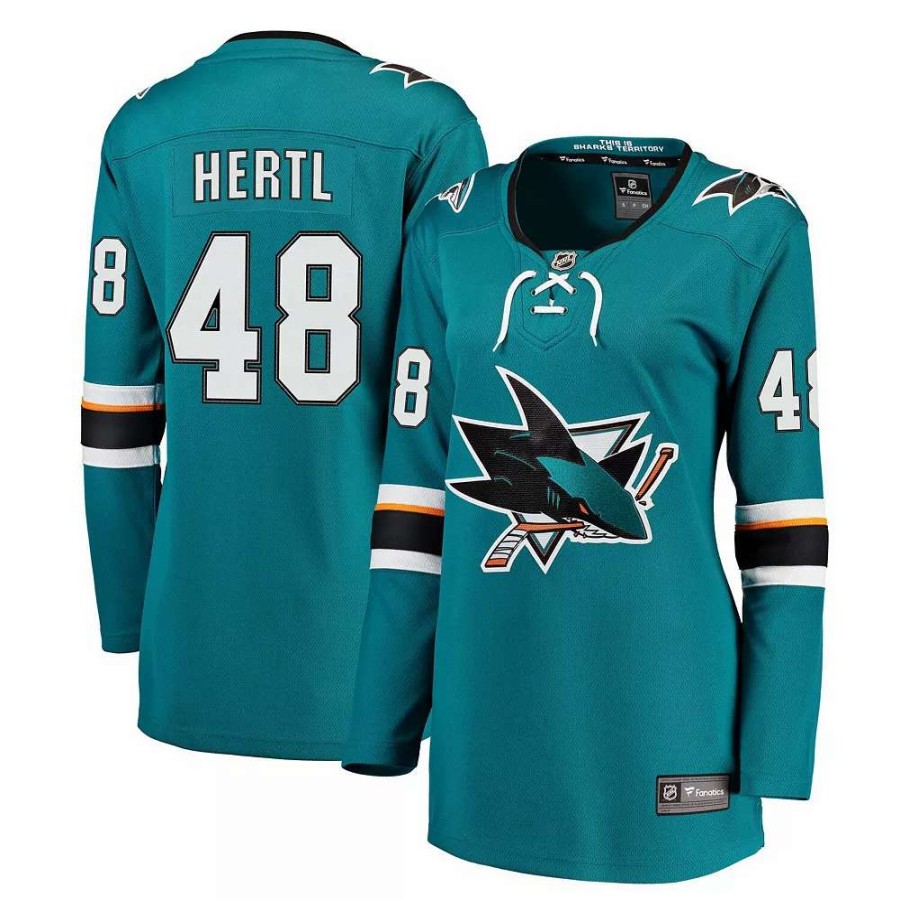 Tops * | Women'S Fanatics Branded Tomas Hertl Teal San Jose Sharks Home Premier Breakaway Player Jersey