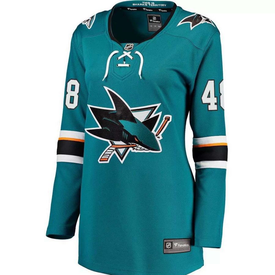 Tops * | Women'S Fanatics Branded Tomas Hertl Teal San Jose Sharks Home Premier Breakaway Player Jersey