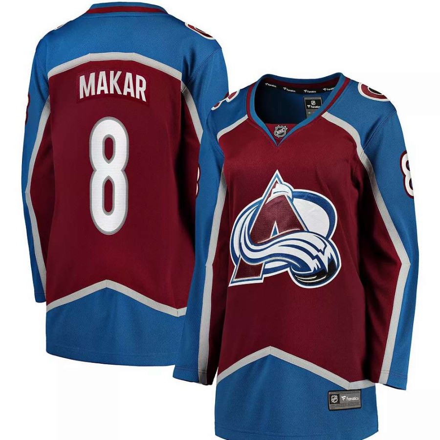 Tops * | Women'S Fanatics Branded Cale Makar Burgundy Colorado Avalanche Home Premier Breakaway Player Jersey