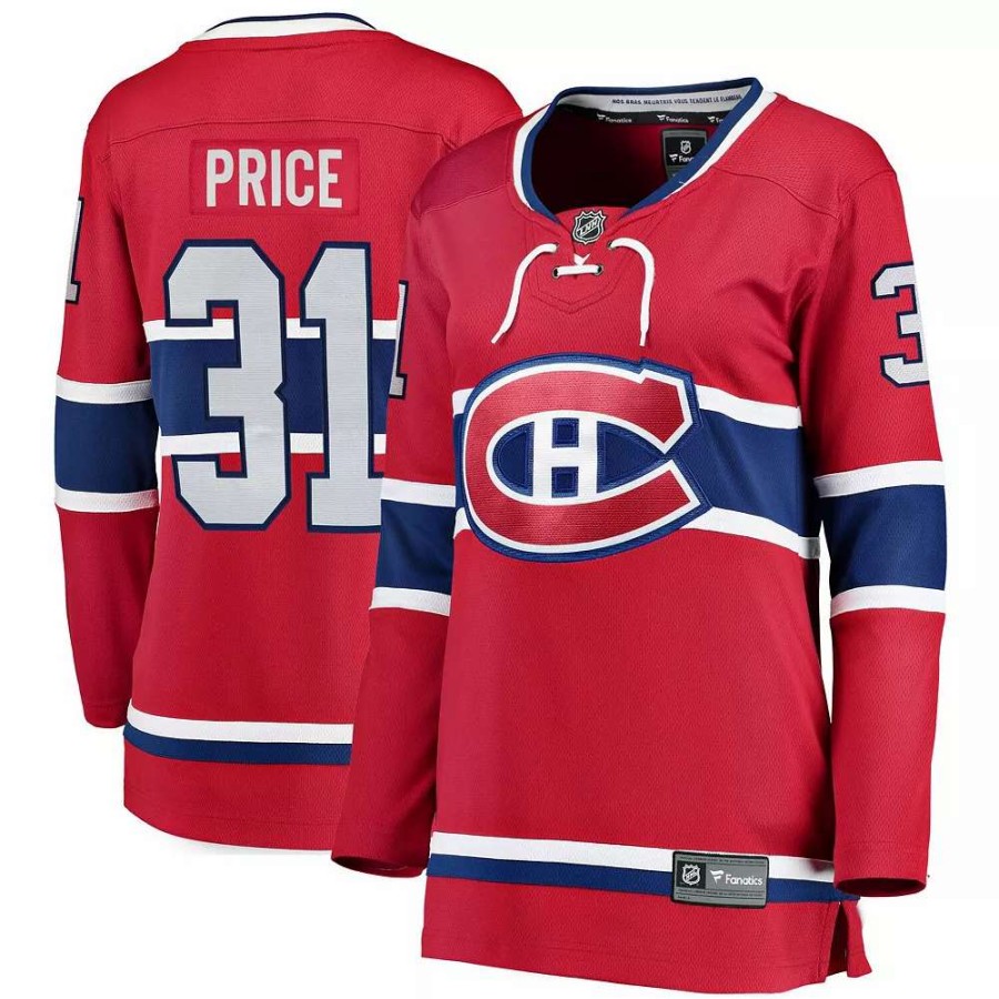 Tops * | Women'S Fanatics Branded Carey Price Red Montreal Canadiens Home Breakaway Player Jersey