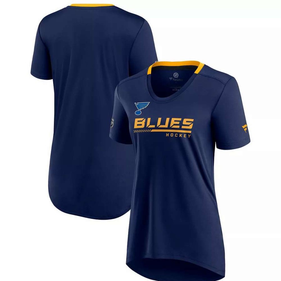 Tops * | Women'S Fanatics Branded Navy St. Louis Blues Authentic Pro Locker Room T-Shirt