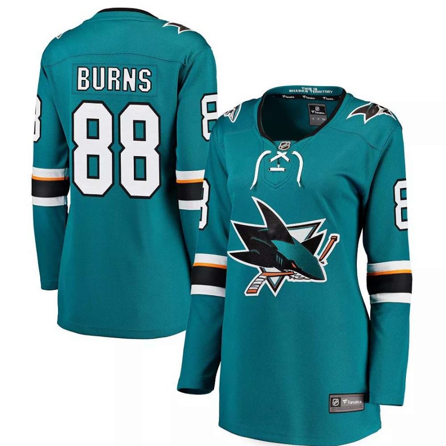 Tops * | Women'S Fanatics Branded Brent Burns Teal Home Breakaway Player Jersey