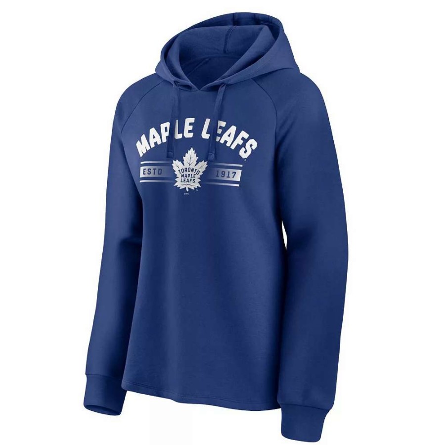 Tops * | Women'S Fanatics Branded Blue Toronto Maple Leafs Perfect Play Raglan Pullover Hoodie