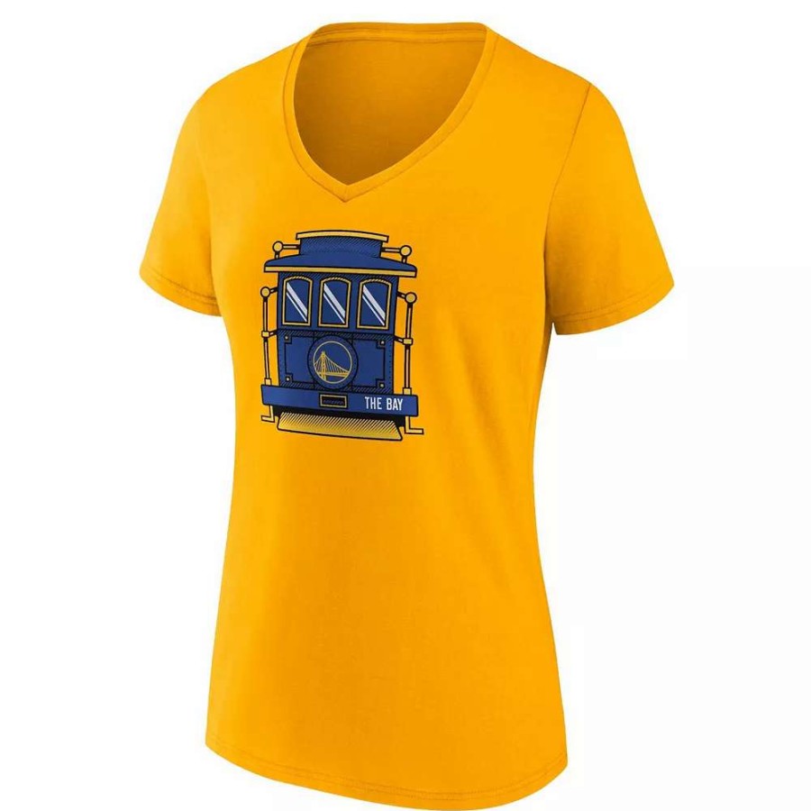 Tops * | Women'S Fanatics Branded Gold Golden State Warriors Hometown Collection T-Shirt