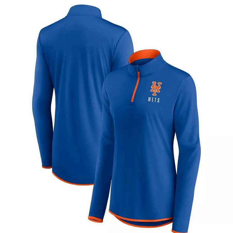 Outerwear * | Women'S Fanatics Branded Royal New York Mets Worth The Drive Quarter-Zip Jacket