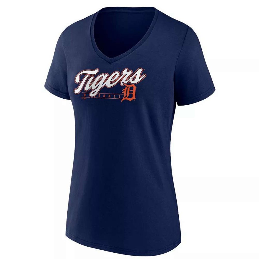 Tops * | Women'S Fanatics Branded Navy Detroit Tigers One & Only V-Neck T-Shirt