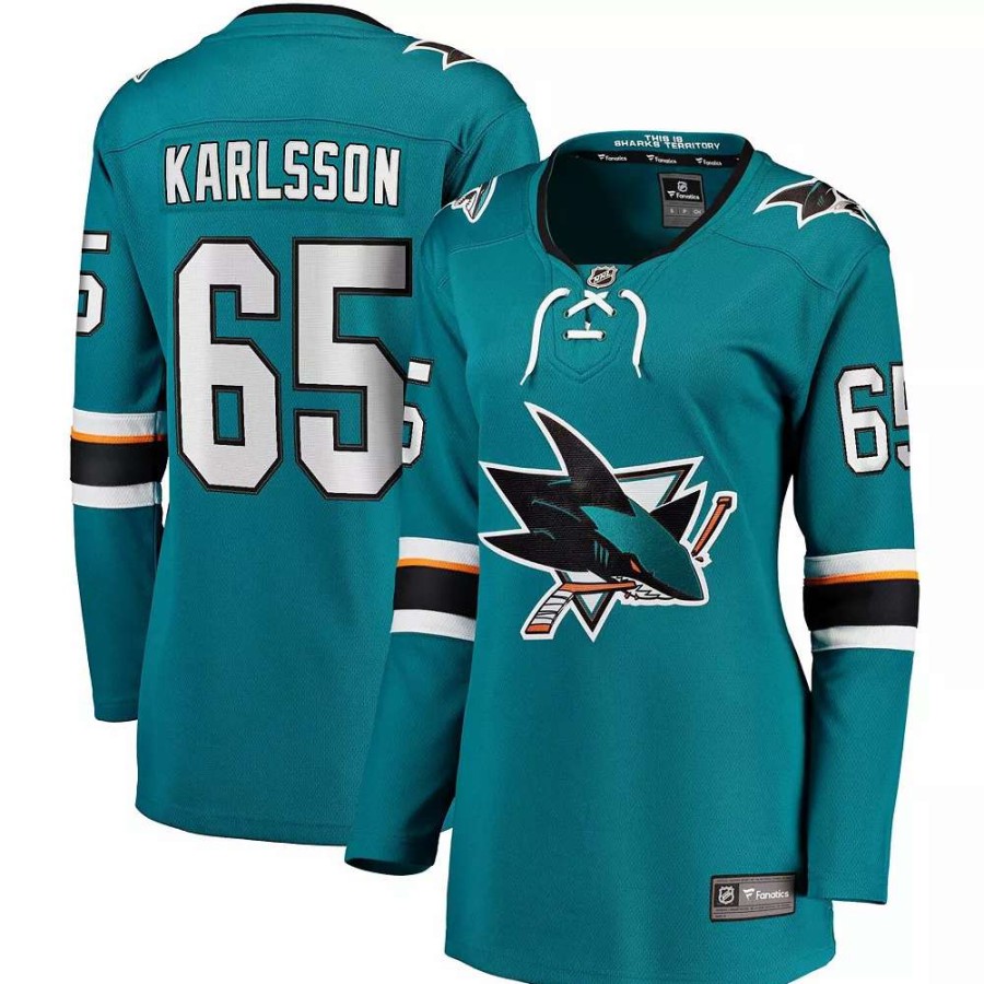 Tops * | Women'S Fanatics Branded Erik Karlsson Teal San Jose Sharks Home Premier Breakaway Player Jersey