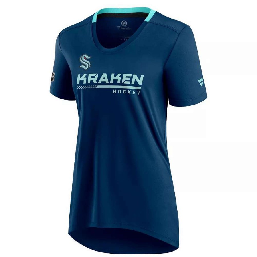 Tops * | Women'S Fanatics Branded Navy Seattle Kraken Authentic Pro Locker Room T-Shirt