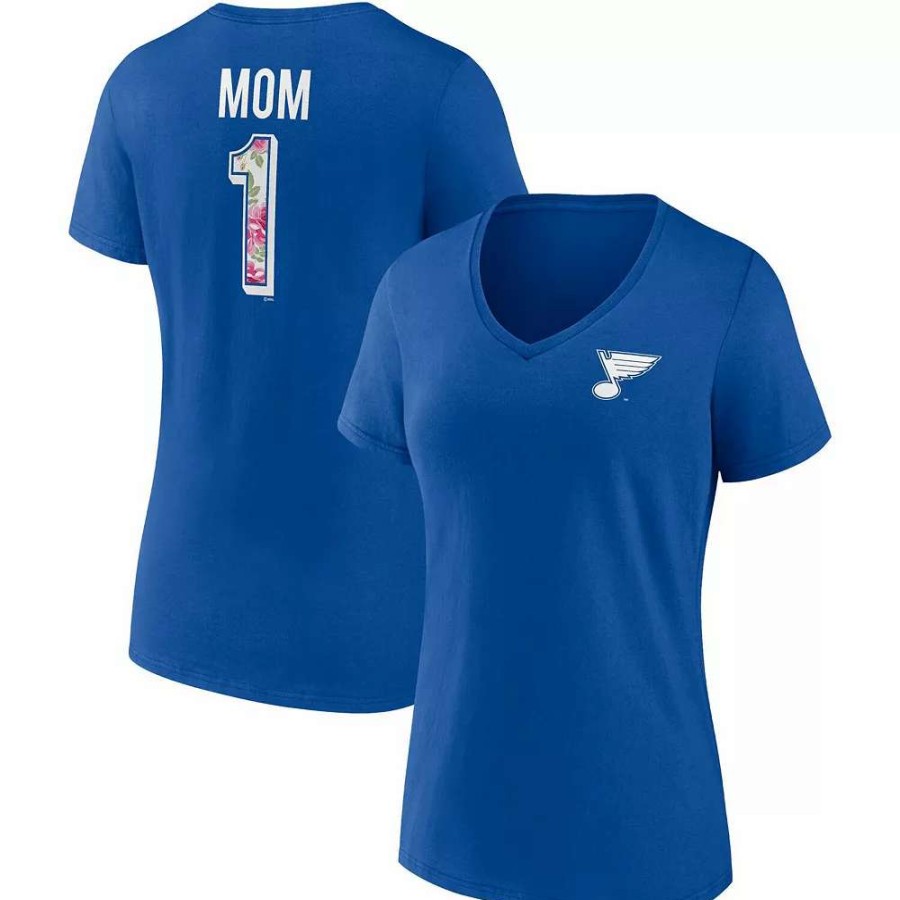 Tops * | Women'S Fanatics Branded Blue St. Louis Blues Team Mother'S Day V-Neck T-Shirt