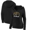 Tops * | Women'S Fanatics Branded Black New Orleans Saints Team Victory Script Crossover Pullover Hoodie