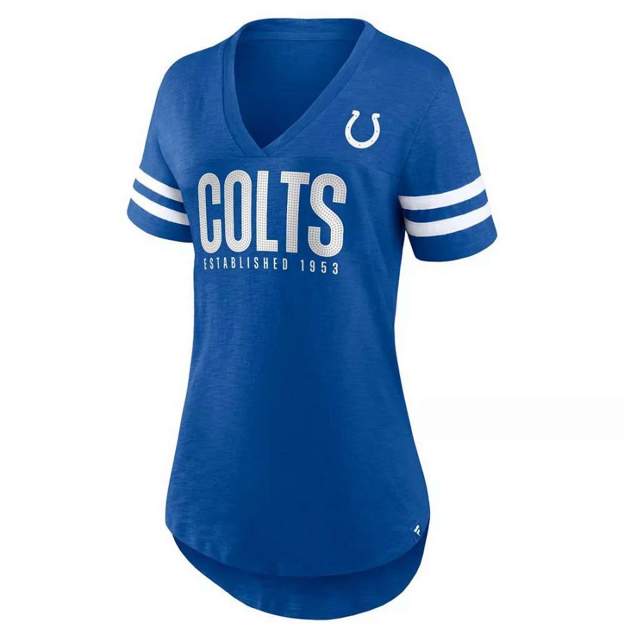 Tops * | Women'S Fanatics Branded Royal Indianapolis Colts Speed Tested V-Neck T-Shirt