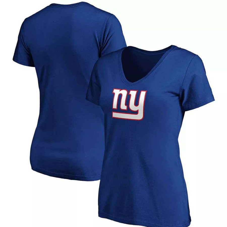 Tops * | Women'S Fanatics Branded Royal New York Giants Primary Logo V-Neck T-Shirt