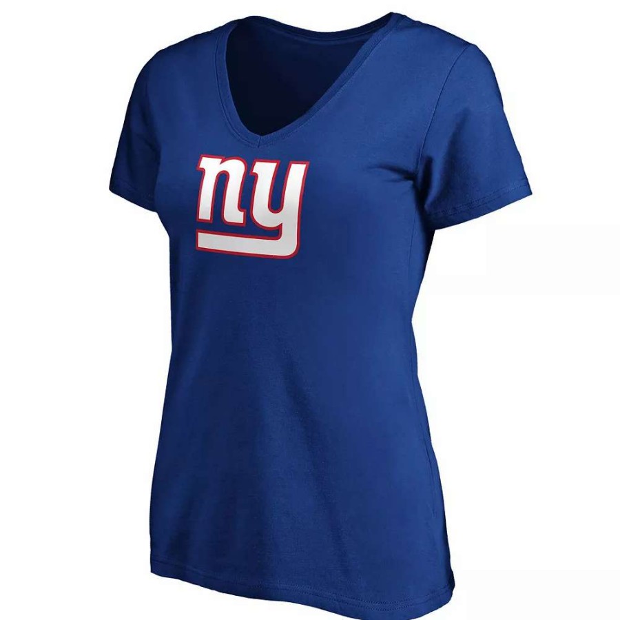 Tops * | Women'S Fanatics Branded Royal New York Giants Primary Logo V-Neck T-Shirt