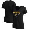 Tops * | Women'S Fanatics Branded Black Pittsburgh Pirates Plus Size Live For It Crossover V-Neck T-Shirt