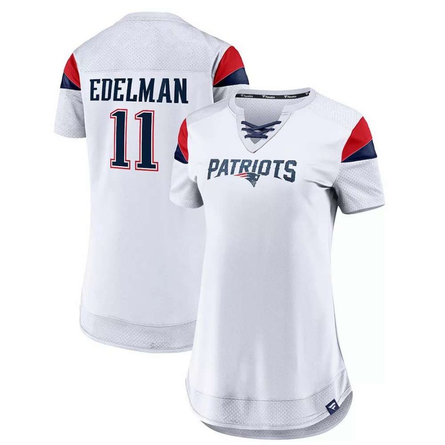 Tops * | Women'S Fanatics Branded Julian Edelman Navy New England Patriots Athena Name & Number Fashion Top