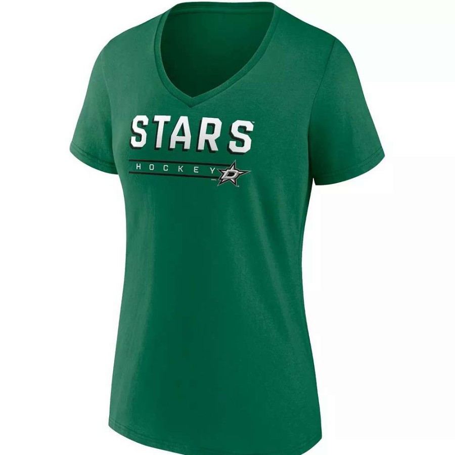 Tops * | Women'S Fanatics Branded Kelly Green/Gray Dallas Stars Parent 2-Pack V-Neck T-Shirt Set