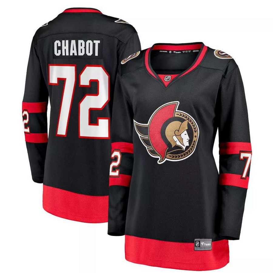 Tops * | Women'S Fanatics Branded Thomas Chabot Black Ottawa Senators 2020/21 Home Premier Breakaway Player Jersey