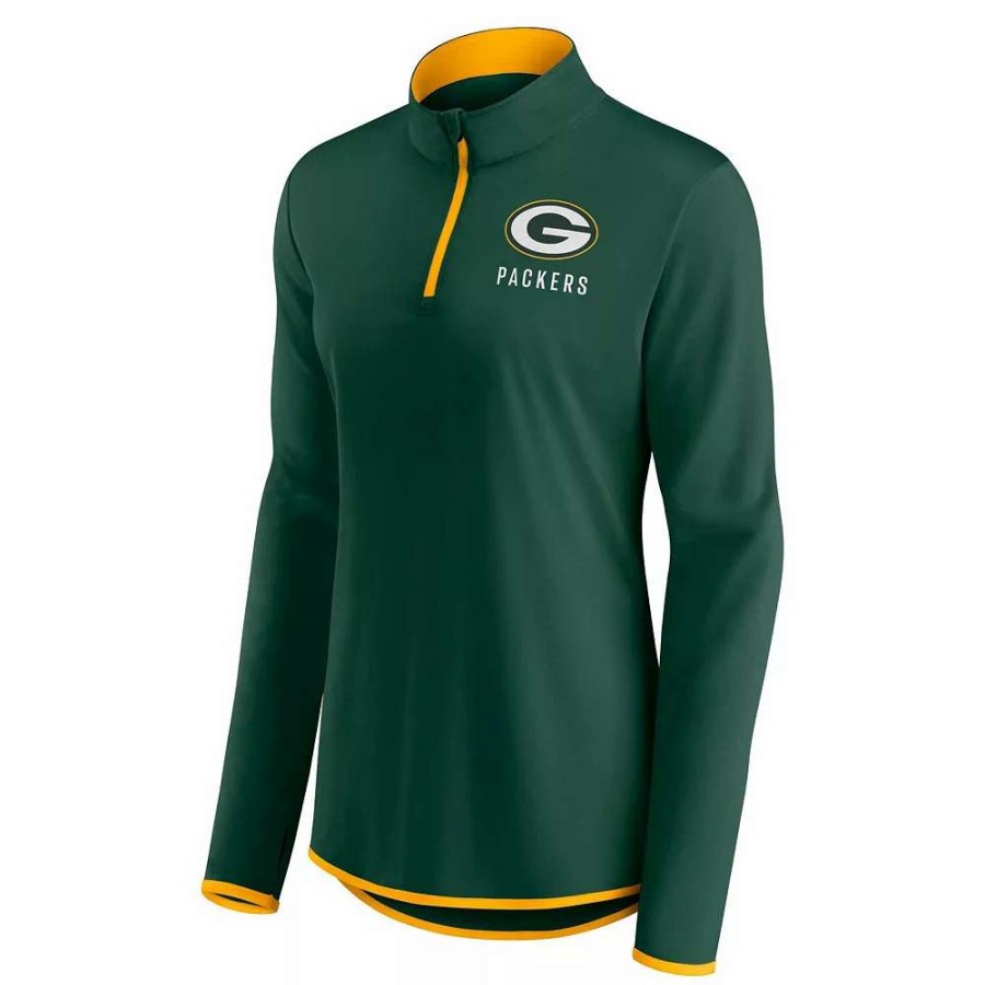 Outerwear * | Women'S Fanatics Branded Green Green Bay Packers Worth The Drive Quarter-Zip Top