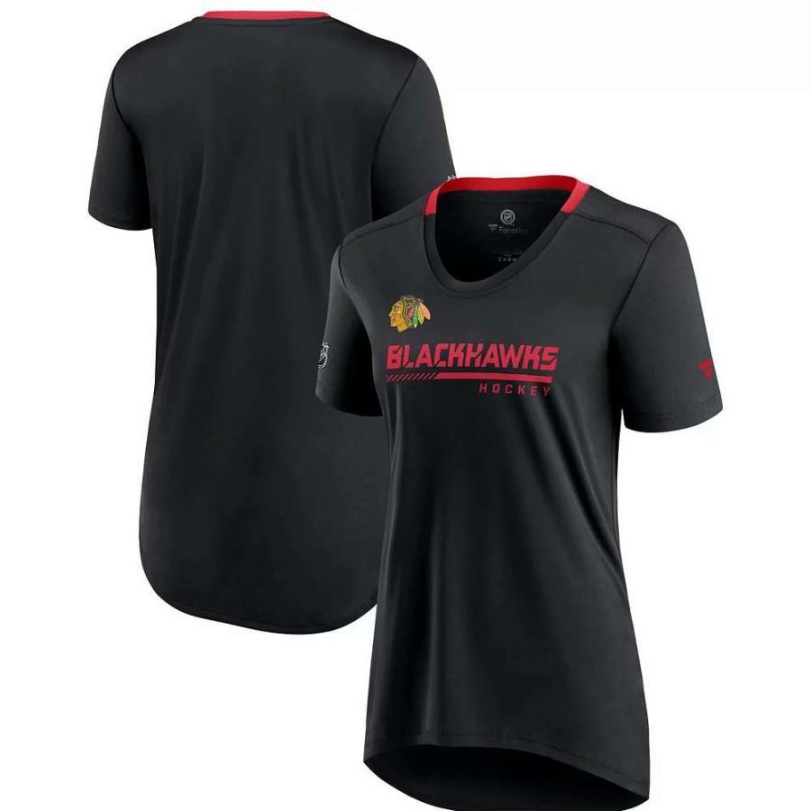 Tops * | Women'S Fanatics Branded Black Chicago Blackhawks Authentic Pro Locker Room T-Shirt