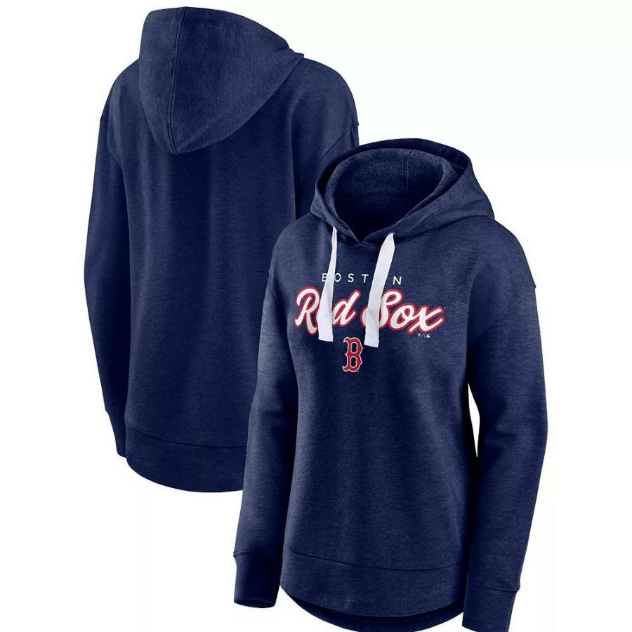 Tops * | Women'S Fanatics Branded Heathered Navy Boston Red Sox Set To Fly Pullover Hoodie