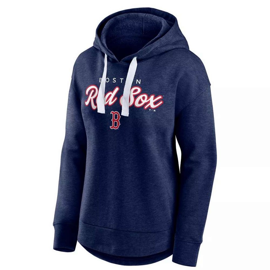 Tops * | Women'S Fanatics Branded Heathered Navy Boston Red Sox Set To Fly Pullover Hoodie