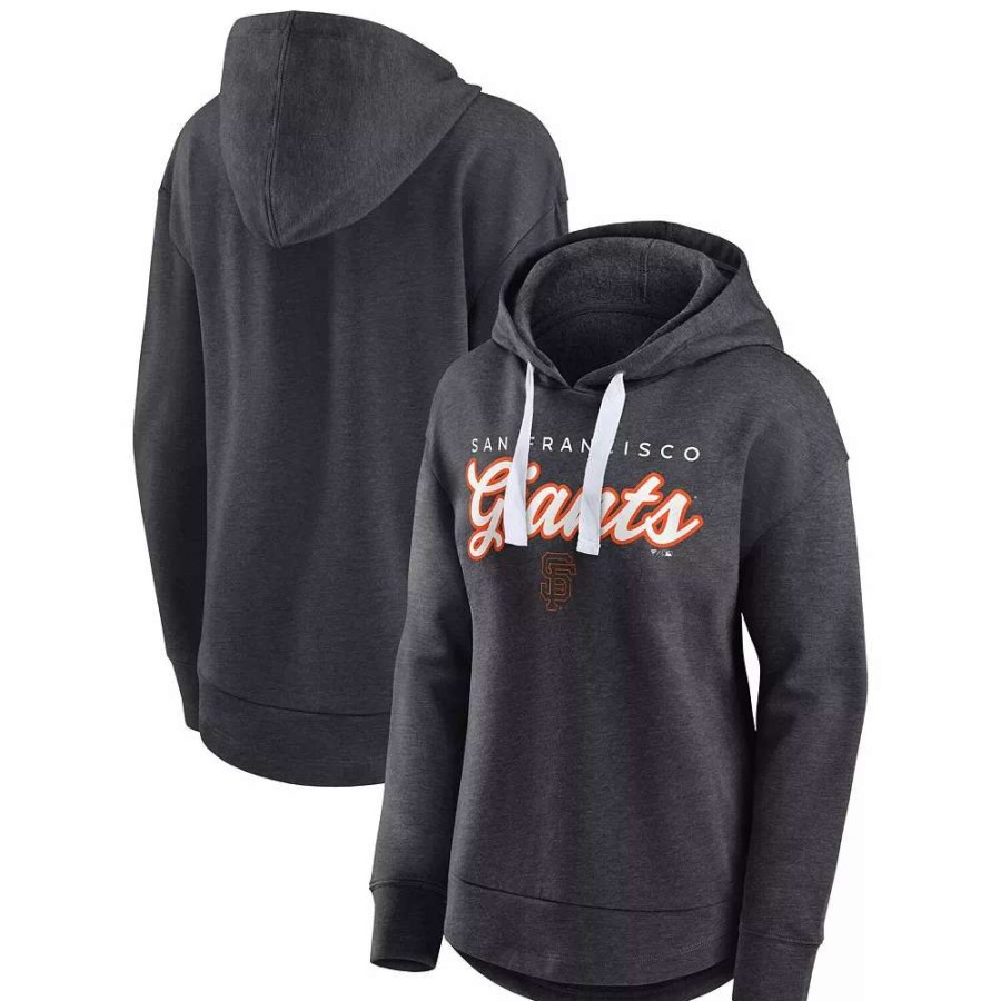 Tops * | Women'S Fanatics Branded Heathered Charcoal San Francisco Giants Set To Fly Pullover Hoodie