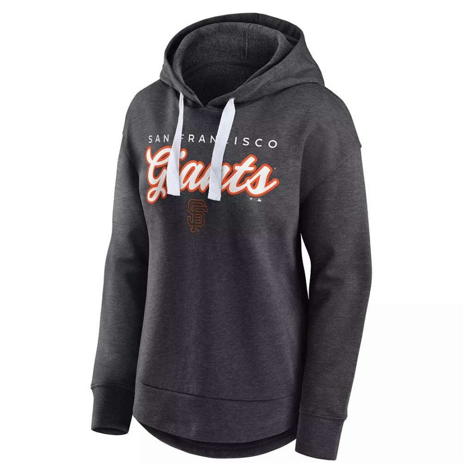 Tops * | Women'S Fanatics Branded Heathered Charcoal San Francisco Giants Set To Fly Pullover Hoodie