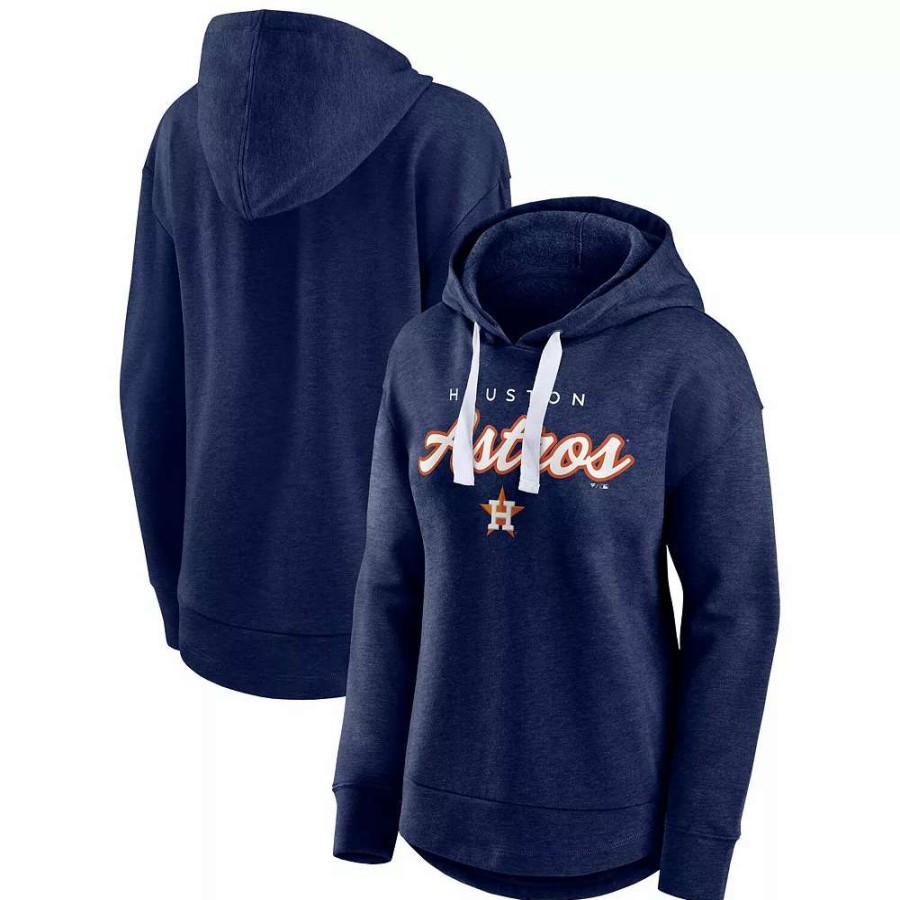 Tops * | Women'S Fanatics Branded Heathered Navy Houston Astros Set To Fly Pullover Hoodie