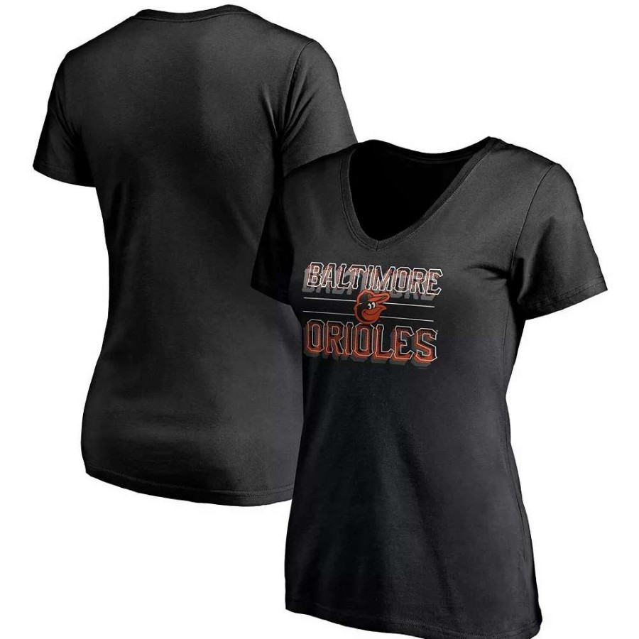 Tops * | Women'S Fanatics Branded Black Baltimore Orioles Compulsion To Win V-Neck T-Shirt