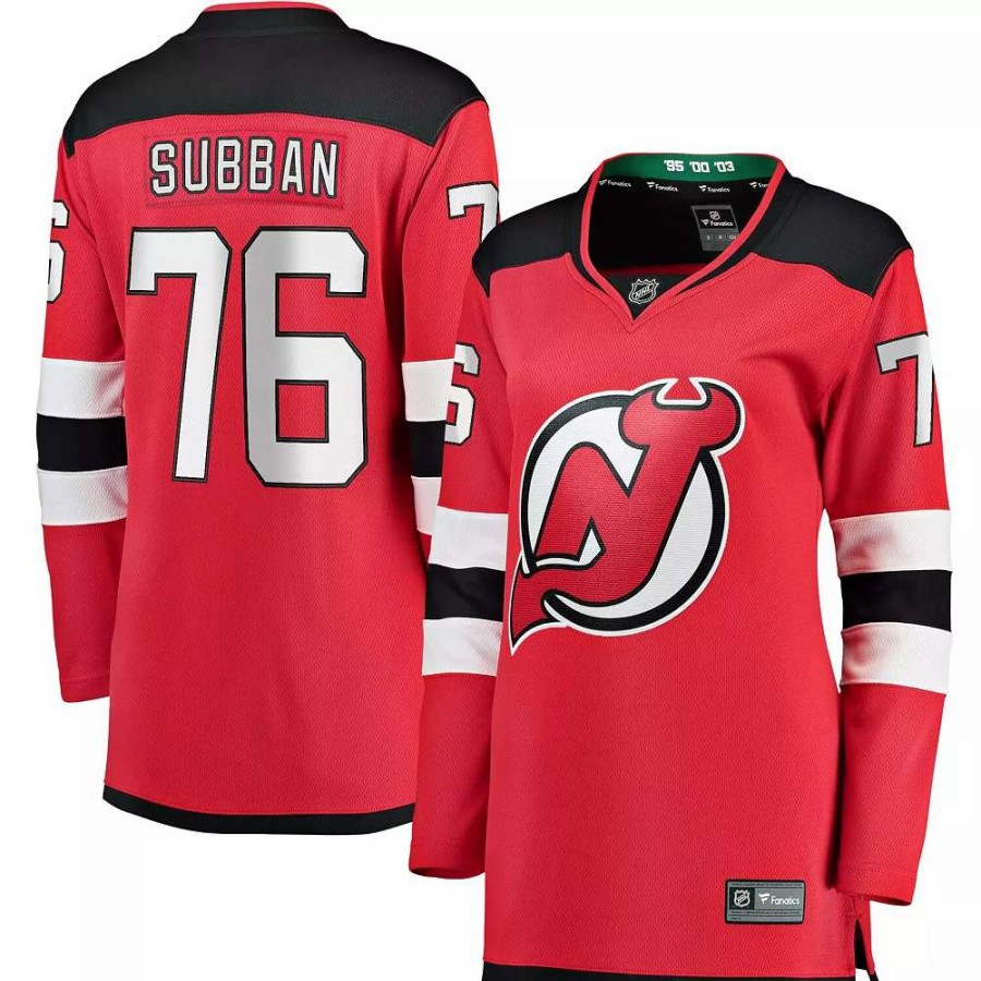 Tops * | Women'S Fanatics Branded P.K. Subban Red New Jersey Devils Premier Breakaway Player Jersey