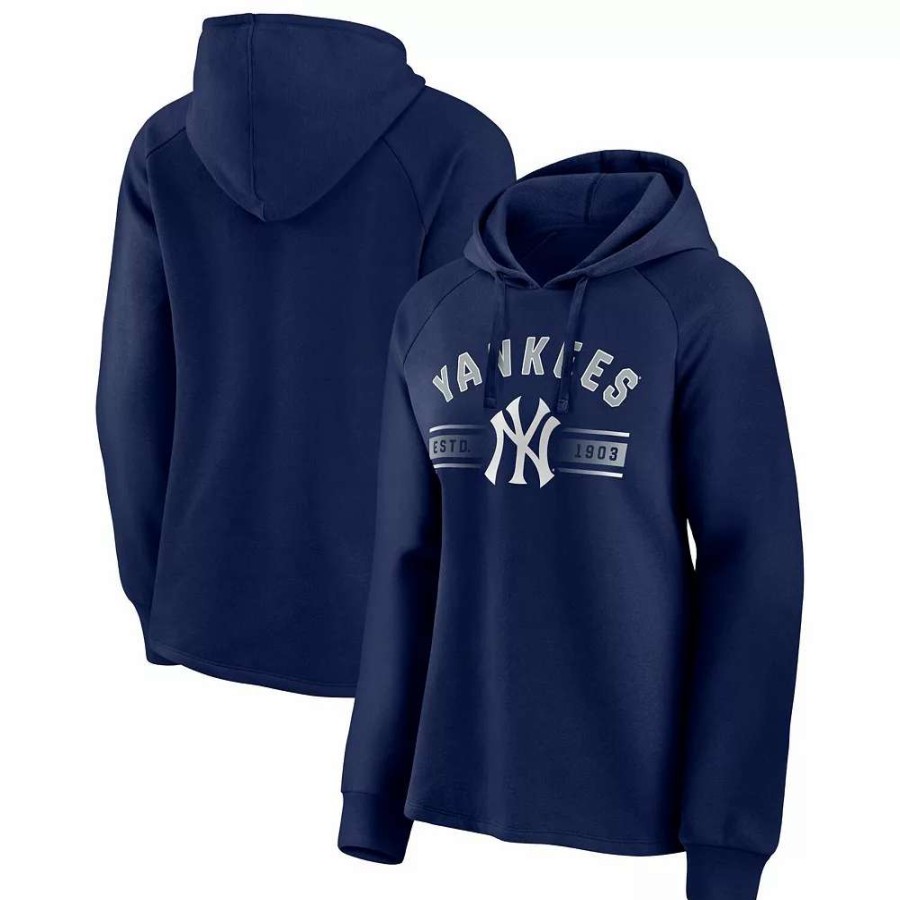 Tops * | Women'S Fanatics Branded Navy New York Yankees Perfect Play Raglan Pullover Hoodie