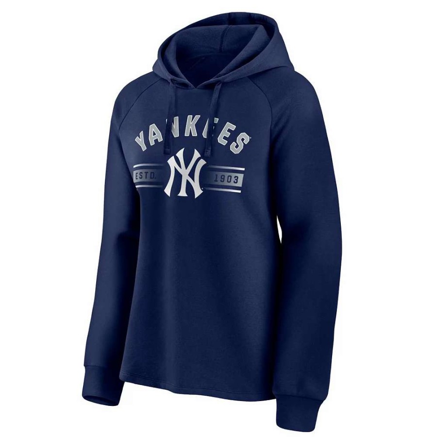 Tops * | Women'S Fanatics Branded Navy New York Yankees Perfect Play Raglan Pullover Hoodie