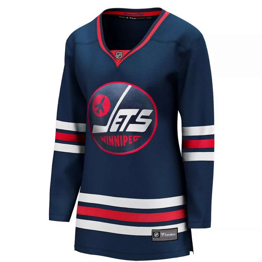 Tops * | Women'S Fanatics Branded Navy Winnipeg Jets 2021/22 Alternate Premier Breakaway Player Jersey