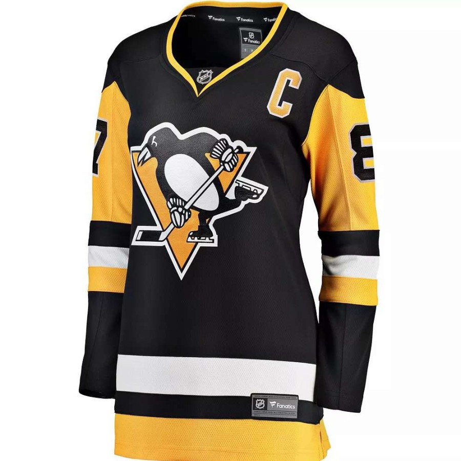 Tops * | Women'S Fanatics Branded Sidney Crosby Black Pittsburgh Penguins Home Breakaway Player Jersey