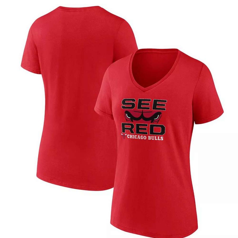 Tops * | Women'S Fanatics Branded Red Chicago Bulls Hometown Collection T-Shirt