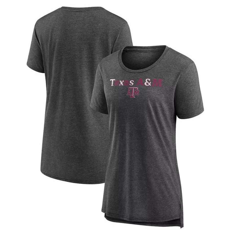 Tops * | Women'S Fanatics Branded Heathered Charcoal Texas A&M Aggies Breakneck Speed Tri-Blend T-Shirt