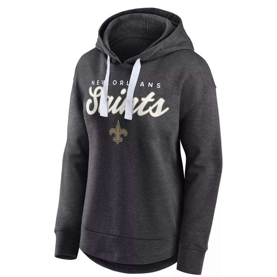 Tops * | Women'S Fanatics Branded Heather Charcoal New Orleans Saints Set To Fly Pullover Hoodie