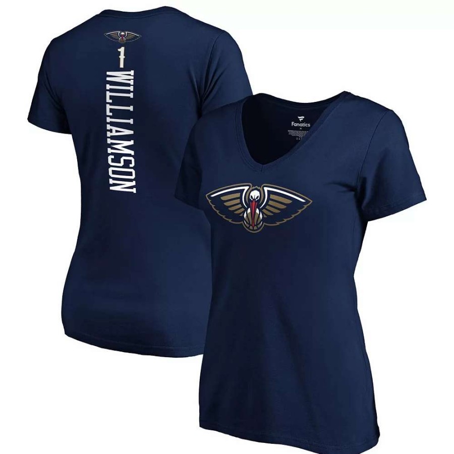 Tops * | Women'S Fanatics Branded Zion Williamson Navy New Orleans Pelicans 2019 Nba Draft Playmaker Name & Number V-Neck T-Shirt