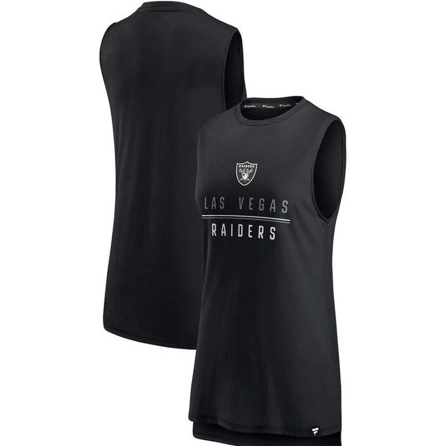 Tops * | Women'S Fanatics Branded Black Las Vegas Raiders True Contender Tank Top