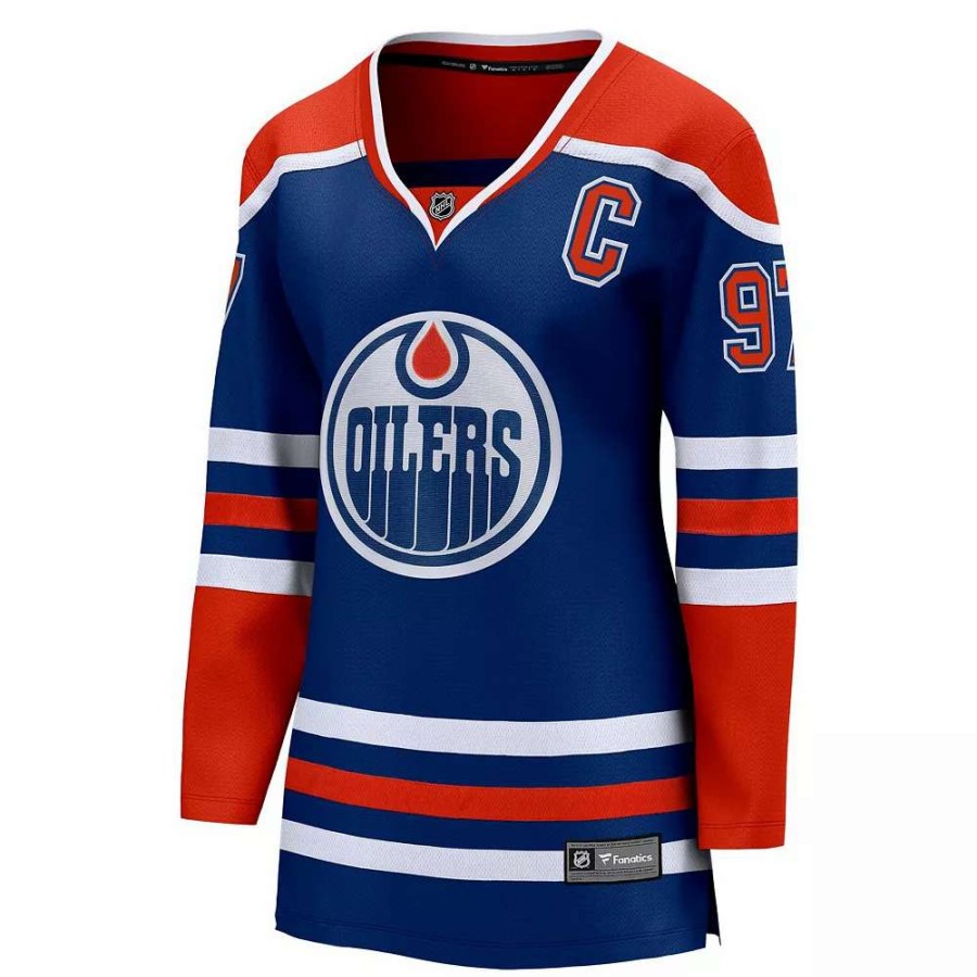 Tops * | Women'S Fanatics Branded Connor Mcdavid Royal Edmonton Oilers Home Premier Breakaway Player Jersey