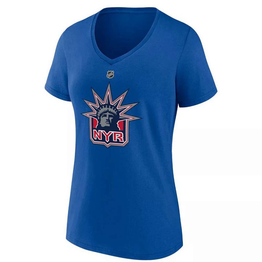 Tops * | Women'S Fanatics Branded Mika Zibanejad Royal New York Rangers Special Edition 2.0 Name & Number V-Neck T-Shirt