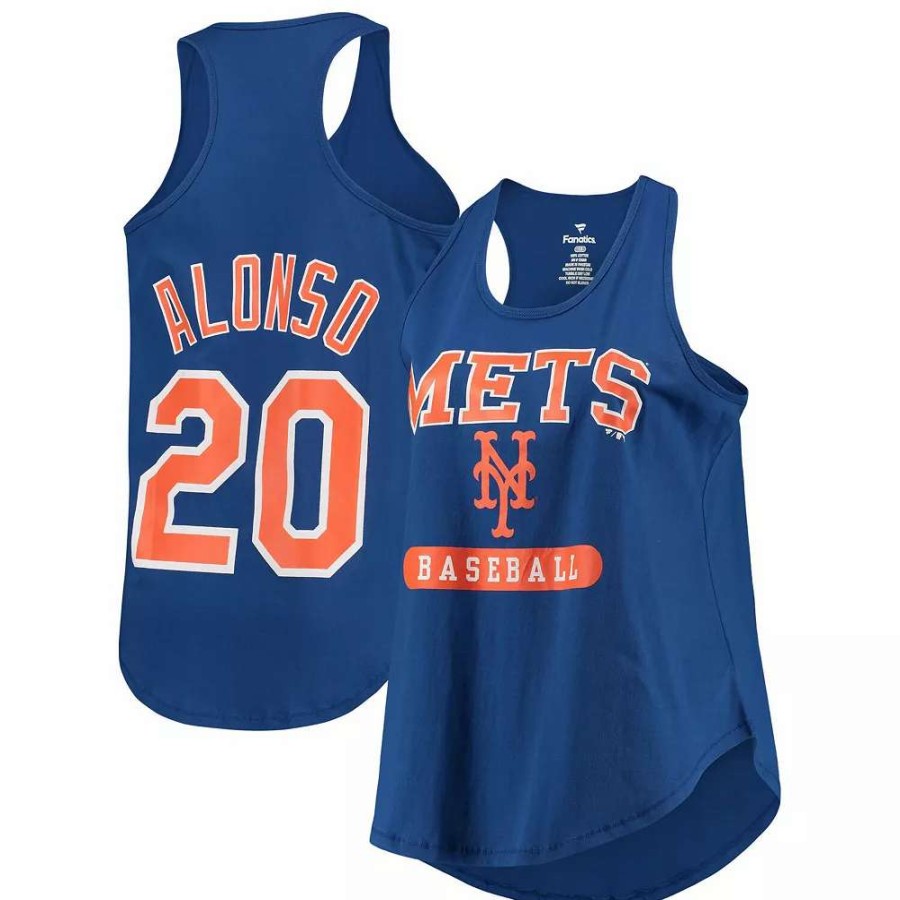 Tops * | Women'S Fanatics Branded Pete Alonso Royal New York Mets Plus Size Name & Number Tank Top