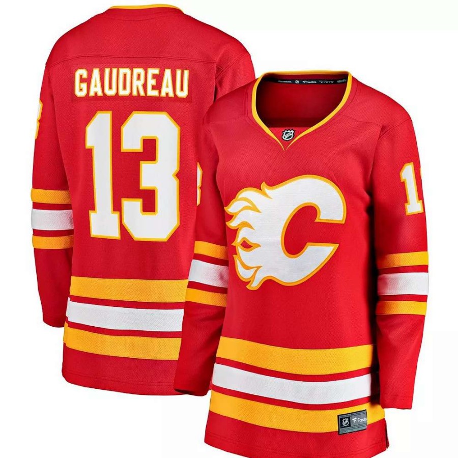 Tops * | Women'S Fanatics Branded Johnny Gaudreau Red Calgary Flames 2020/21 Home Premier Breakaway Player Jersey