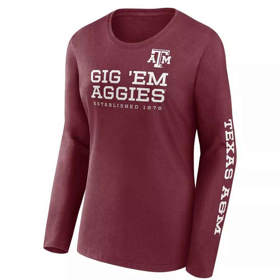 Tops * | Women'S Fanatics Branded Maroon Texas A&M Aggies Rally Cry 2-Hit T-Shirt