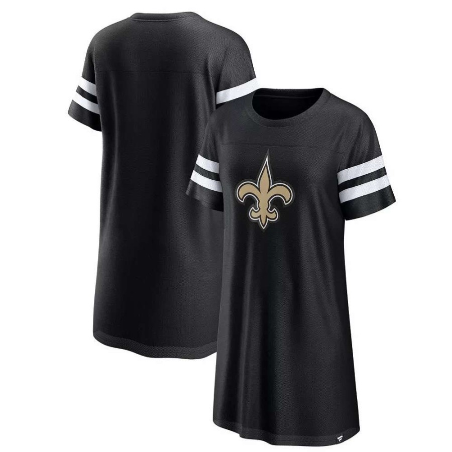 Dresses * | Women'S Fanatics Branded Black/White New Orleans Saints Victory On Dress