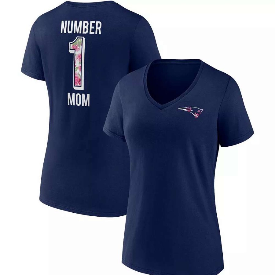 Tops * | Women'S Fanatics Branded Navy New England Patriots Team Mother'S Day V-Neck T-Shirt